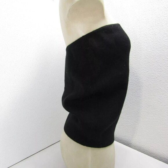 NEW NADAAM Womens Cashmere Signature Cashmere Ribbed Tube Top Size XXL Black - Picture 3 of 13